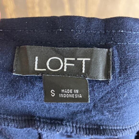 LOFT Womens Pants Navy Blue Pull On Mid Rise Skinny Leggings Stretch Small - Picture 4 of 11